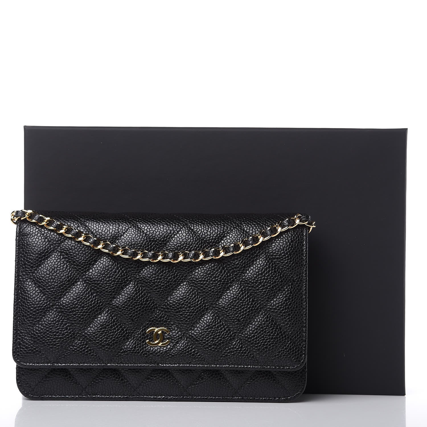 Chanel Caviar Quilted Wallet On Chain WOC Black 10 of 10