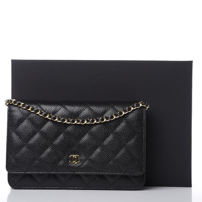 Chanel Caviar Quilted Wallet On Chain WOC Black 10 of 10