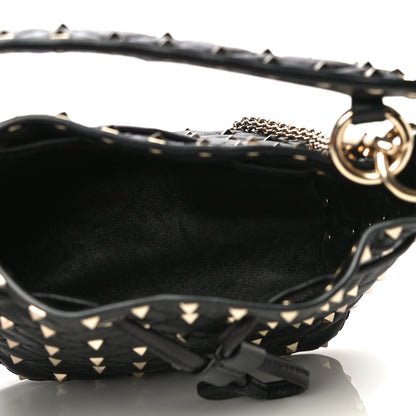 Valentino Garavani Nappa Mini Rockstud Spike Bucket Bag Black 5 of 15