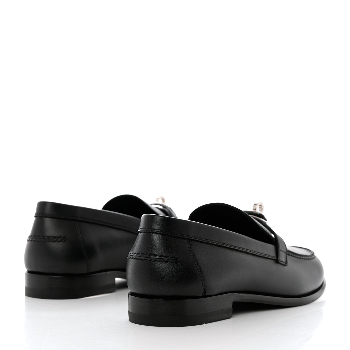 Calfskin Womens Destin Loafer 38 Black