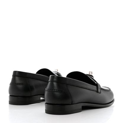 Hermes Calfskin Womens Destin Loafer 38 Black 4 of 9