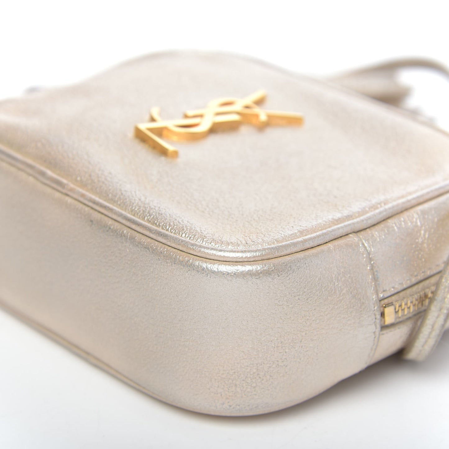 Metallic Calfskin Monogram Blogger Bag Gold