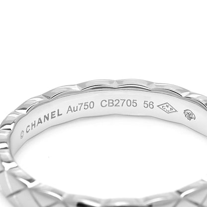 Chanel 18K White Gold Mini Coco Crush Ring 56 7.5 4 of 5