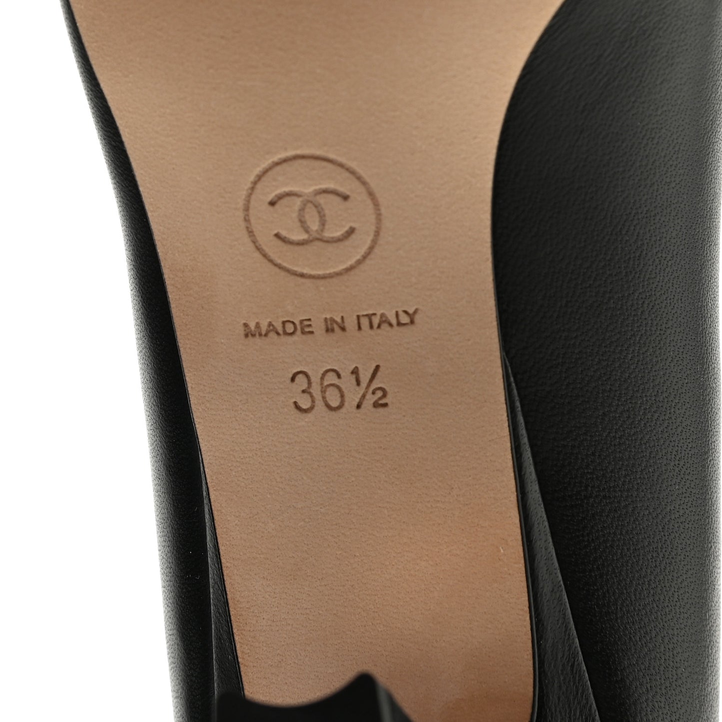 Lambskin Grosgrain Cap Toe CC Pumps 36.5 Black