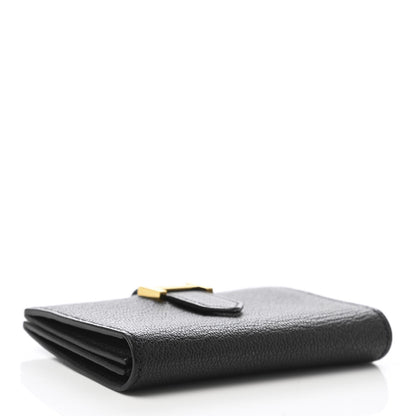 Hermes Chevre Mysore Bearn Card Holder Wallet Black 4 of 10
