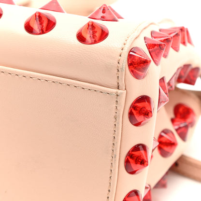 Fendi Nappa Studded Mini Peekaboo Iconic Satchel Light Pink Red 16 of 16