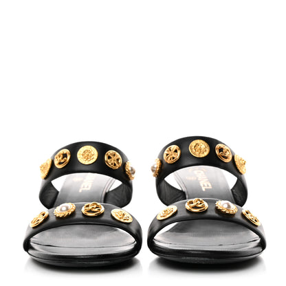 Chanel Lambskin Jeweled Mule 39 Beige 2 of 10