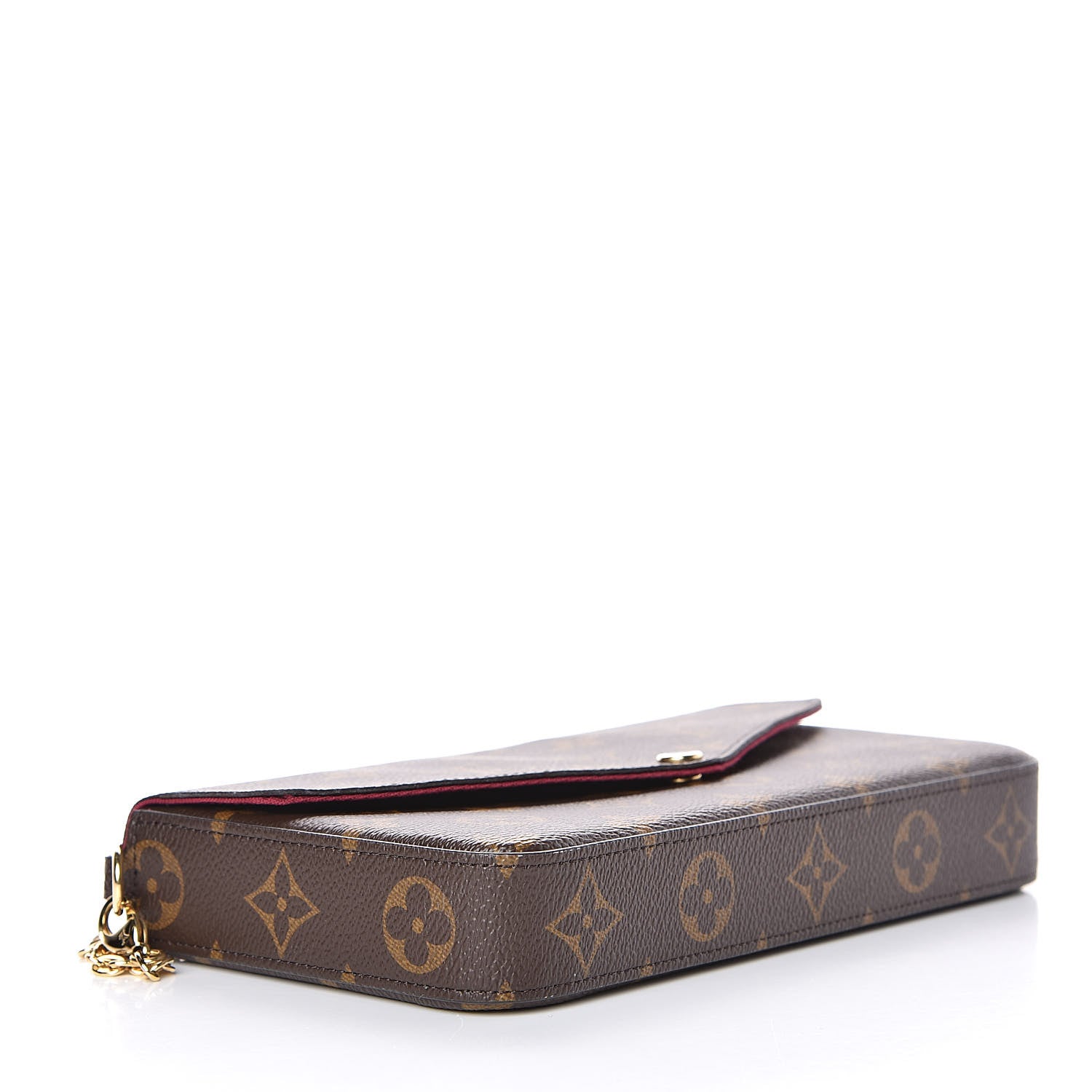 Louis Vuitton Monogram Pochette Felicie Chain Wallet Fuchsia 4 of 11