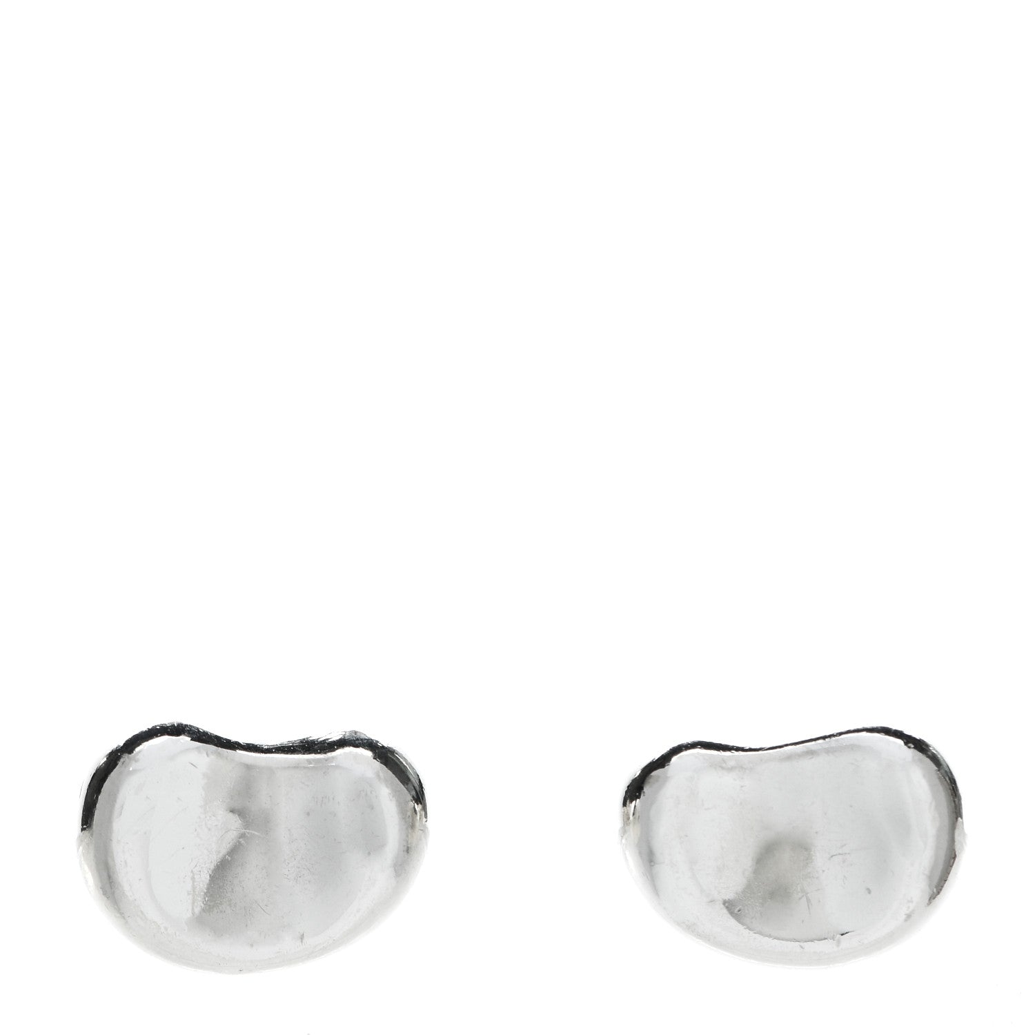 Tiffany Sterling Silver 9mm Elsa Peretti Bean Earrings 1 of 4