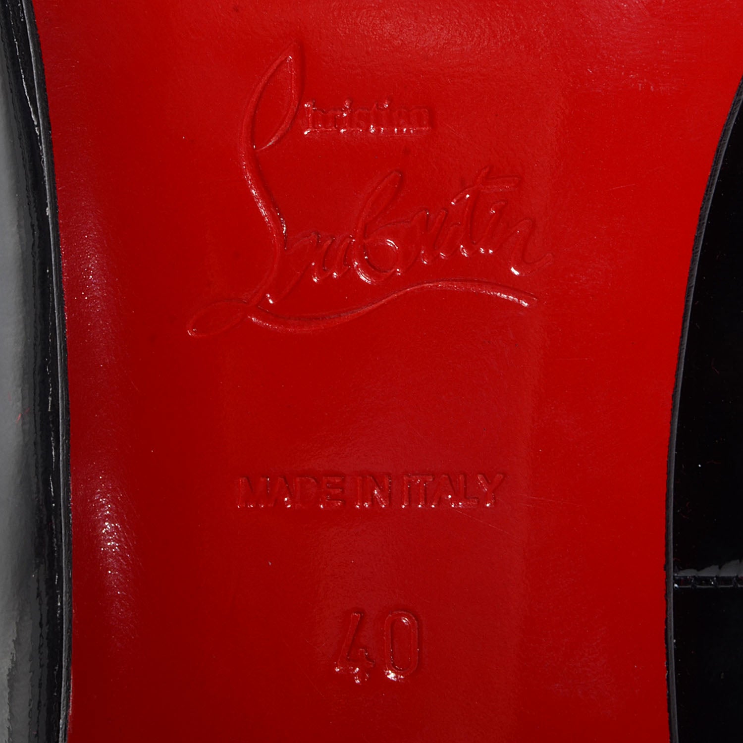 Christian Louboutin Patent Geo 85 Pumps 40 Black Red 6 of 6