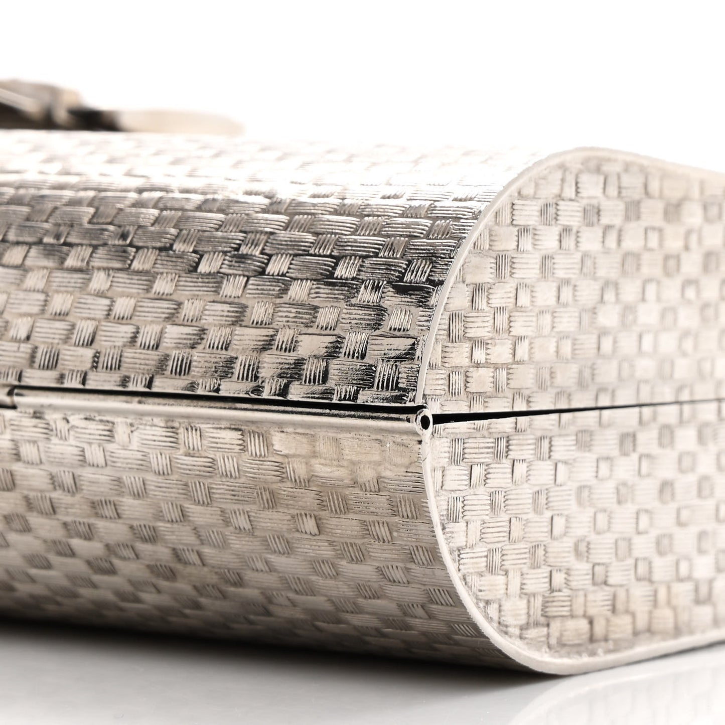 Metal Crystal Buckle Small Chain Shoulder Bag Silver