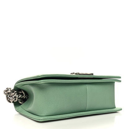 Chanel Caviar Quilted Medium Boy Flap Light Green 4 of 10