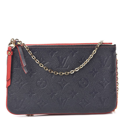 Louis Vuitton Empreinte Double Zip Pochette Marine Rouge 1 of 9