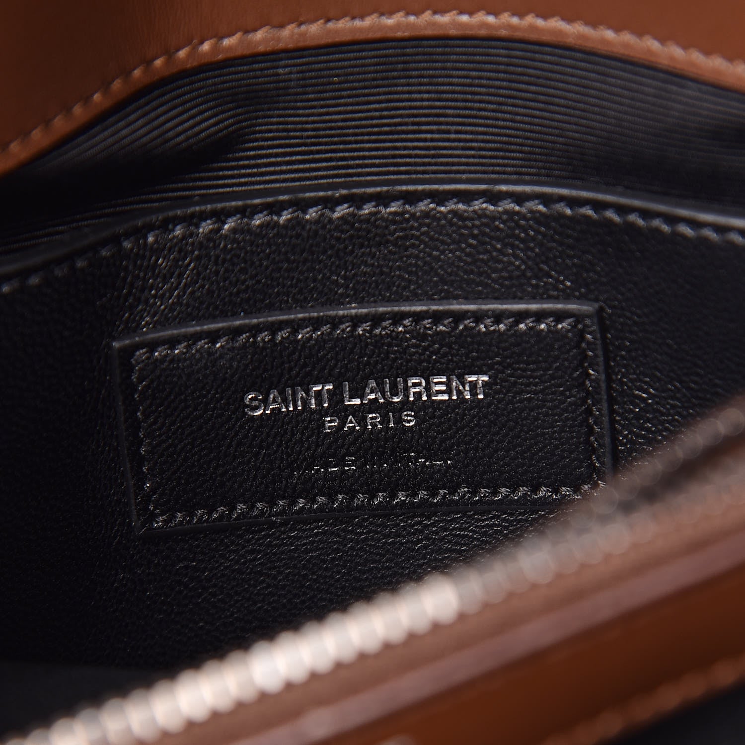 Saint Laurent Suede Matelasse Chevron Fringe Monogram Medium College Bag Marron Clair 8 of 13