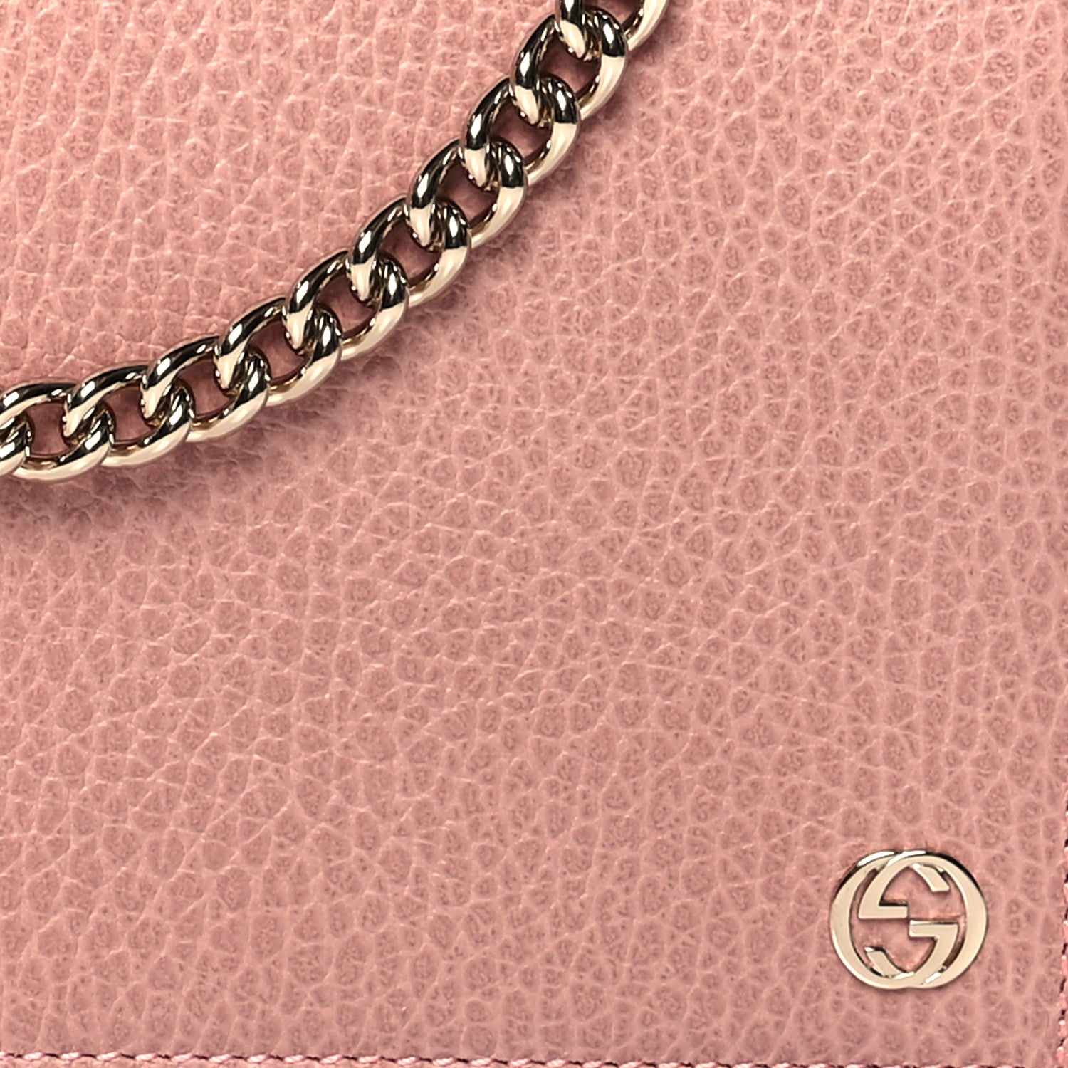 Gucci Dollar Calfskin Medium Betty Chain Wallet Soft Pink 8 of 10