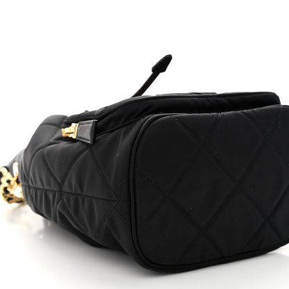 Prada Re-Nylon Saffiano Stitched Re-Edition 1995 Chaine Drawstring Bucket Bag Black 8 of 9