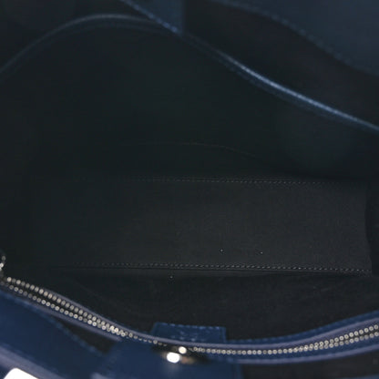 MCM Grained Calfskin Camouflage Small Aren Tote Navy 5 of 10