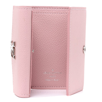 Louis Vuitton Calfskin Lockmini Wallet Rose Ballerine 5 of 7