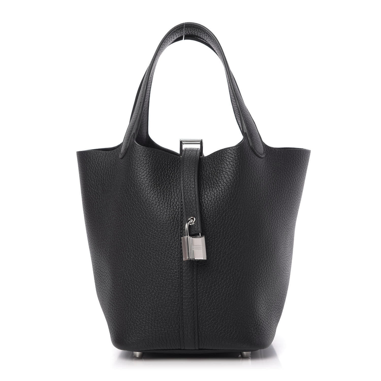 Hermes Taurillon Clemence Picotin Lock 18 PM Black 1 of 10