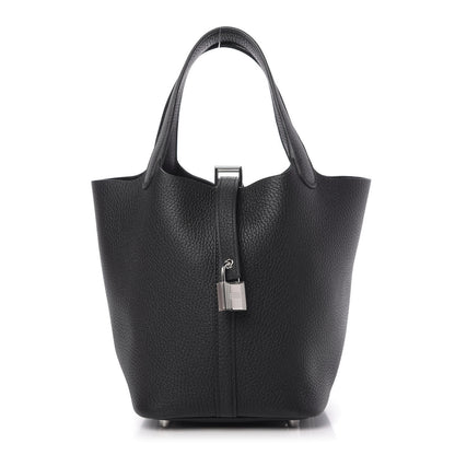 Hermes Taurillon Clemence Picotin Lock 18 PM Black 1 of 10