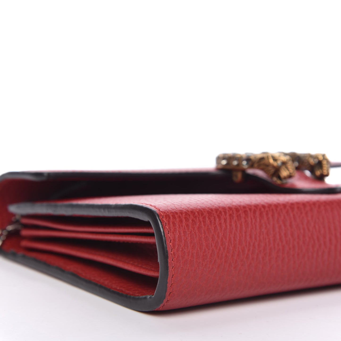 Calfskin Mini Dionysus Chain Wallet Hibiscus Red