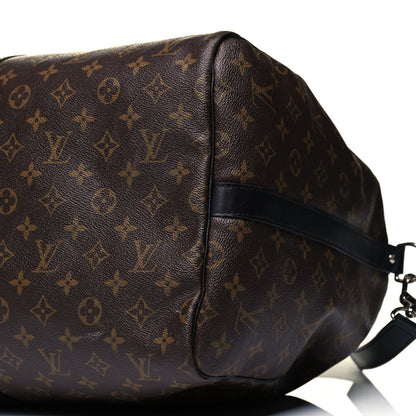 Louis Vuitton Monogram Macassar Keepall Bandouliere 55 6 of 11