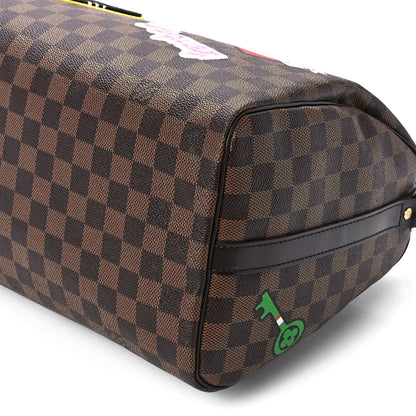 Louis Vuitton Damier Ebene Patches Speedy Bandouliere 30 11 of 11