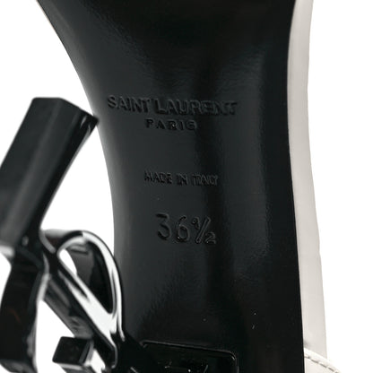 Saint Laurent Patent Calfskin 110 Opyum Sandals 36.5 Neutro 6 of 7