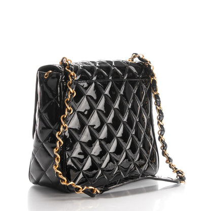 Chanel Patent Quilted Medium Single Flap Black 3 of 9