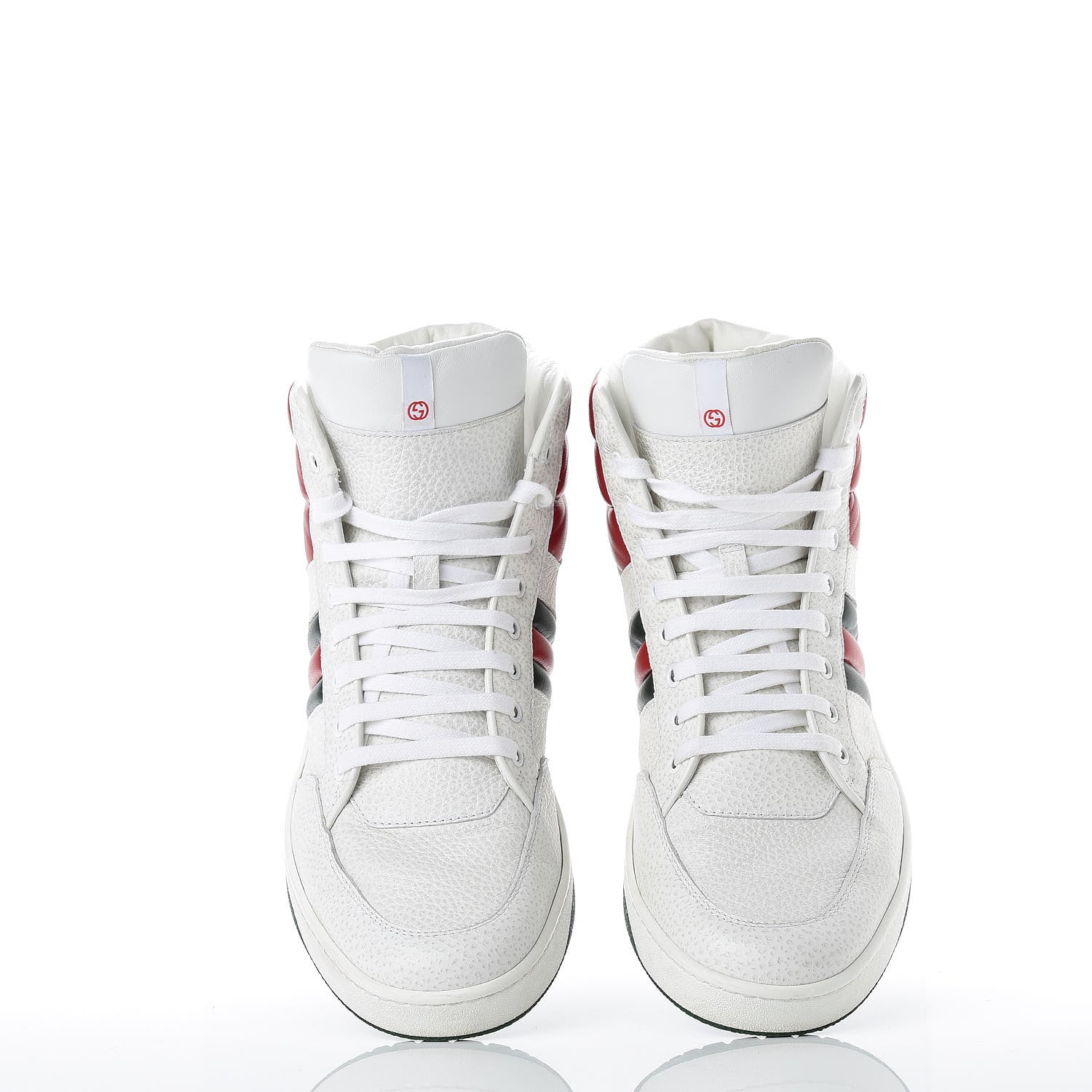 Gucci Calfskin Web Mens High Top Sneakers 10 White 5 of 11