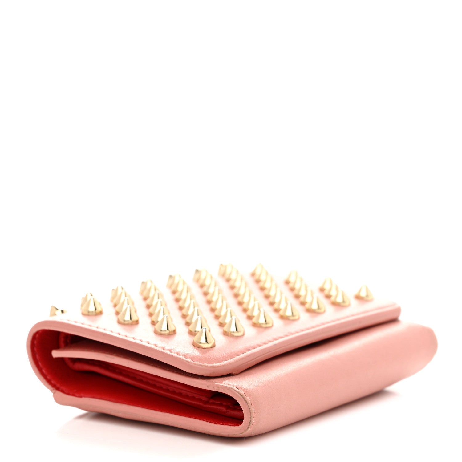 christian louboutin macaron ルブタン マカロン Christian Louboutin Calfskin Spiked Macaron Mini Spiked Wallet