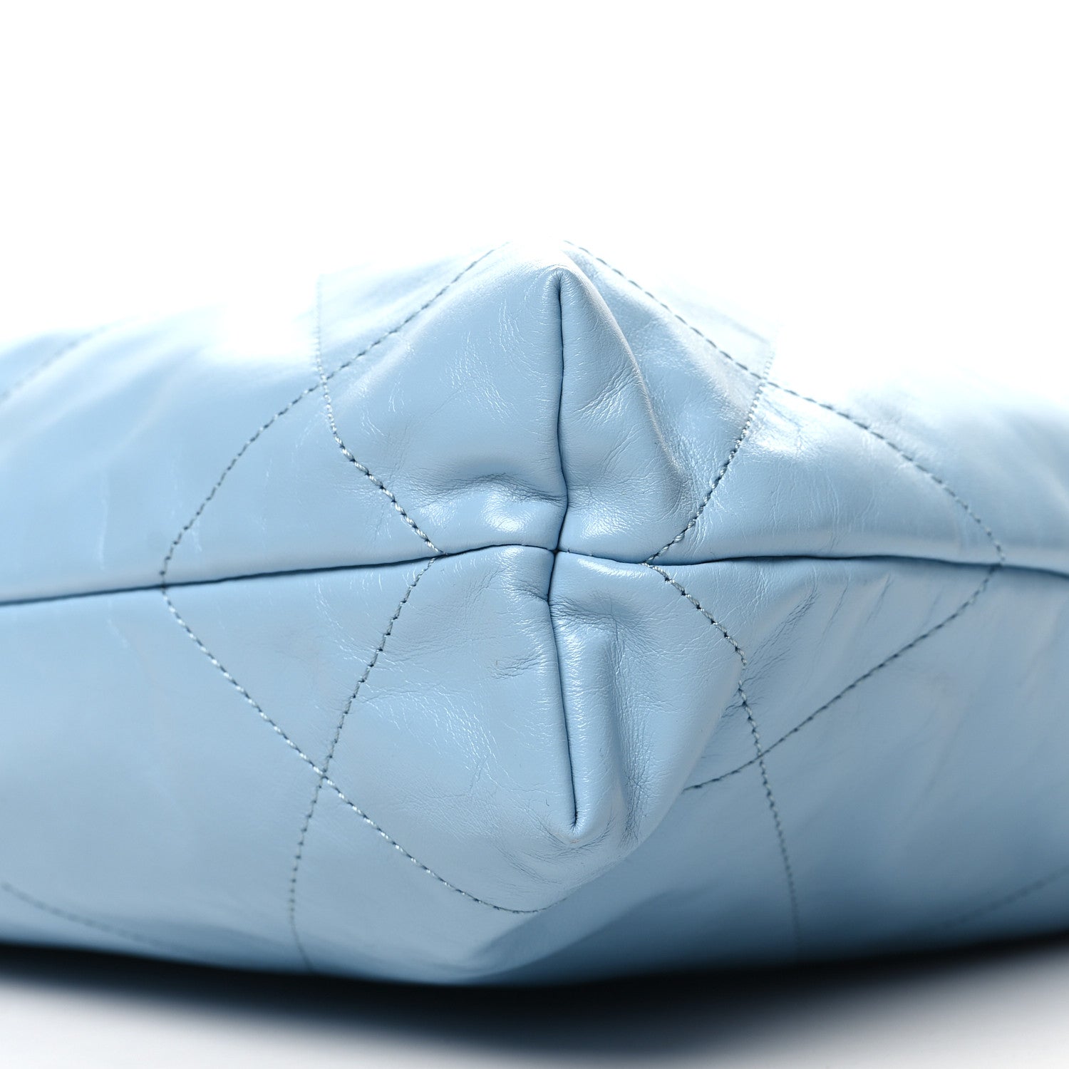 Chanel Shiny Calfskin Quilted Small Chanel 22 Light Blue 12 of 13