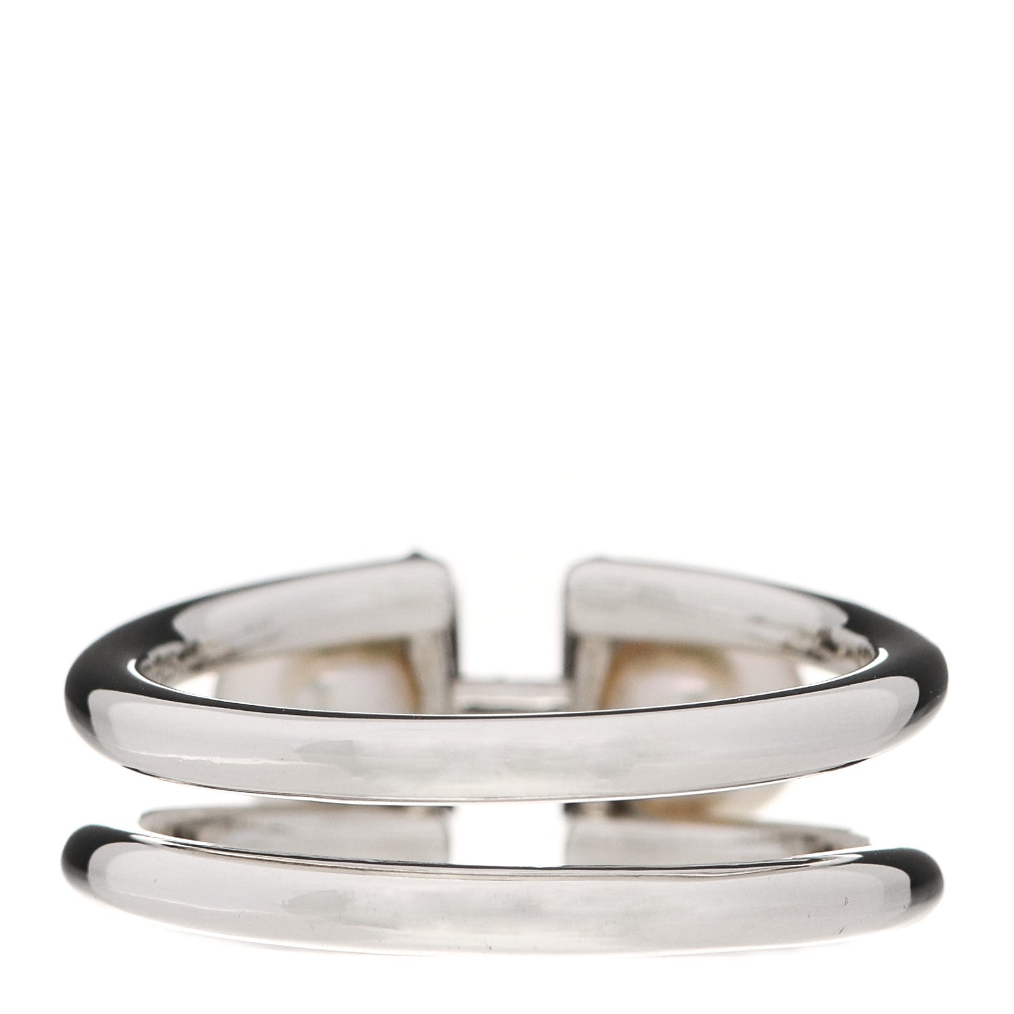 Sterling Silver Pearl HardWear Double Pearl Ring 54 7