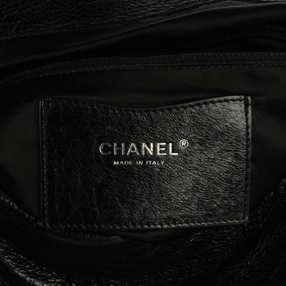 Chanel Glazed Calfskin XL On The Road Flap Black 5 of 7