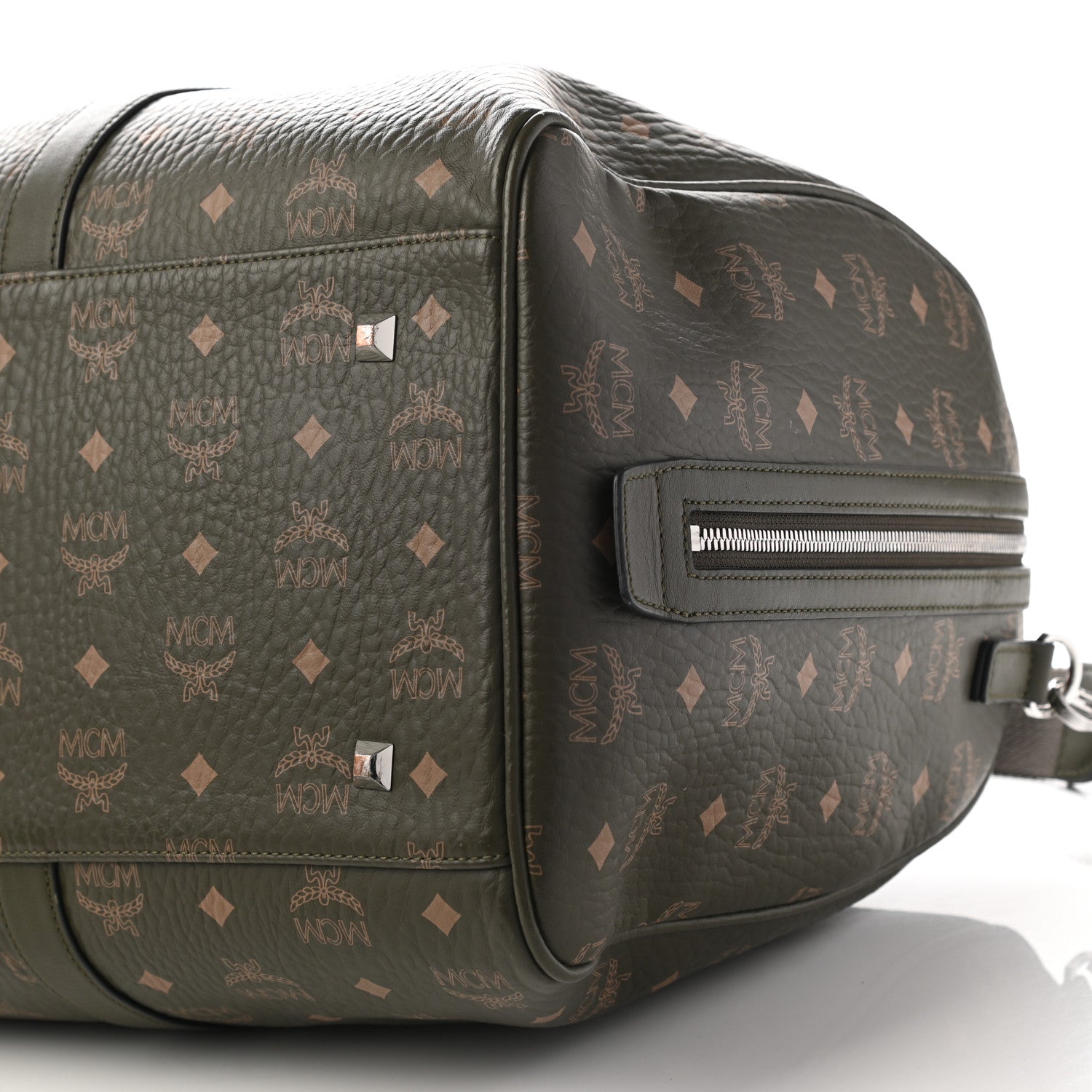 MCM Visetos Large Traveler Weekender Duffle Bag Sea Turtle 10 of 15