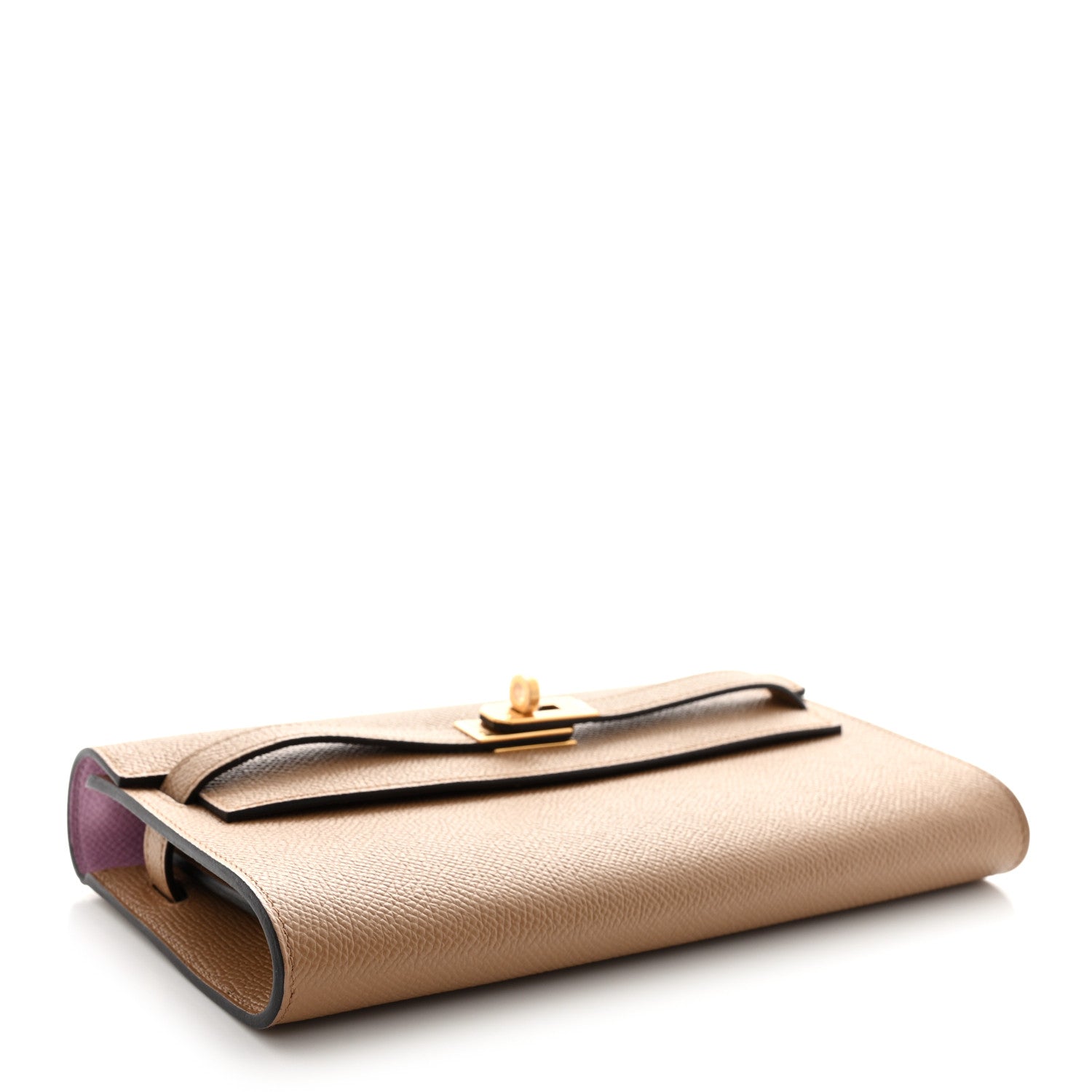 Hermes Epsom Verso Kelly Wallet To Go Chai Mauve Sylvestre 4 of 12
