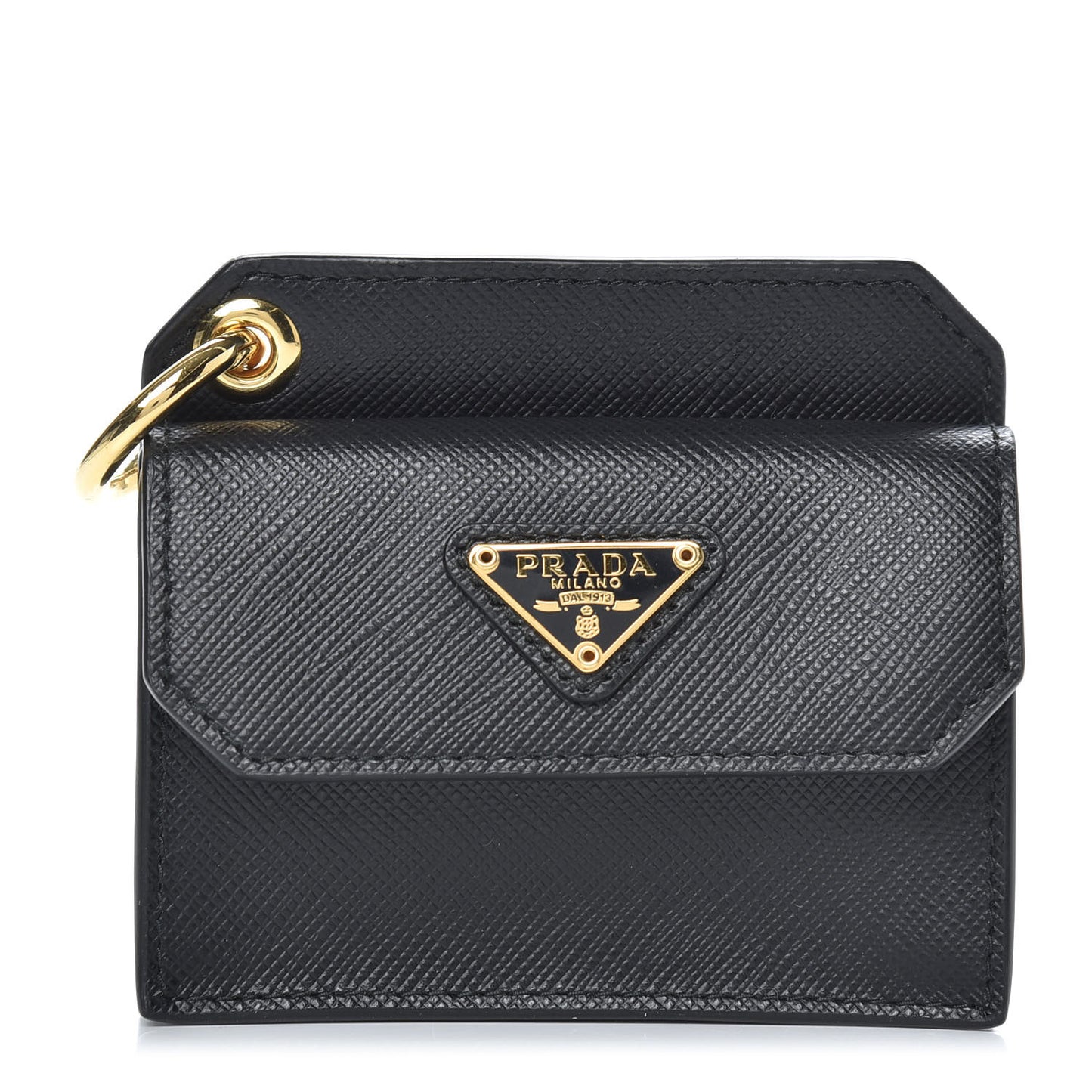 Saffiano Metal Coin Purse Black