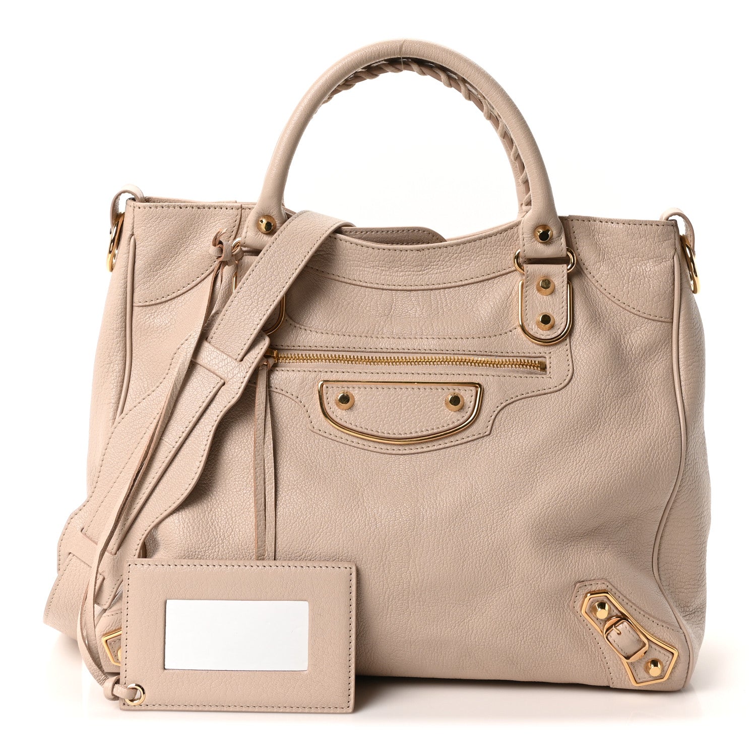 Balenciaga Chevre Gold Metallic Edge Hardware Velo Beige Praline 3 of 11