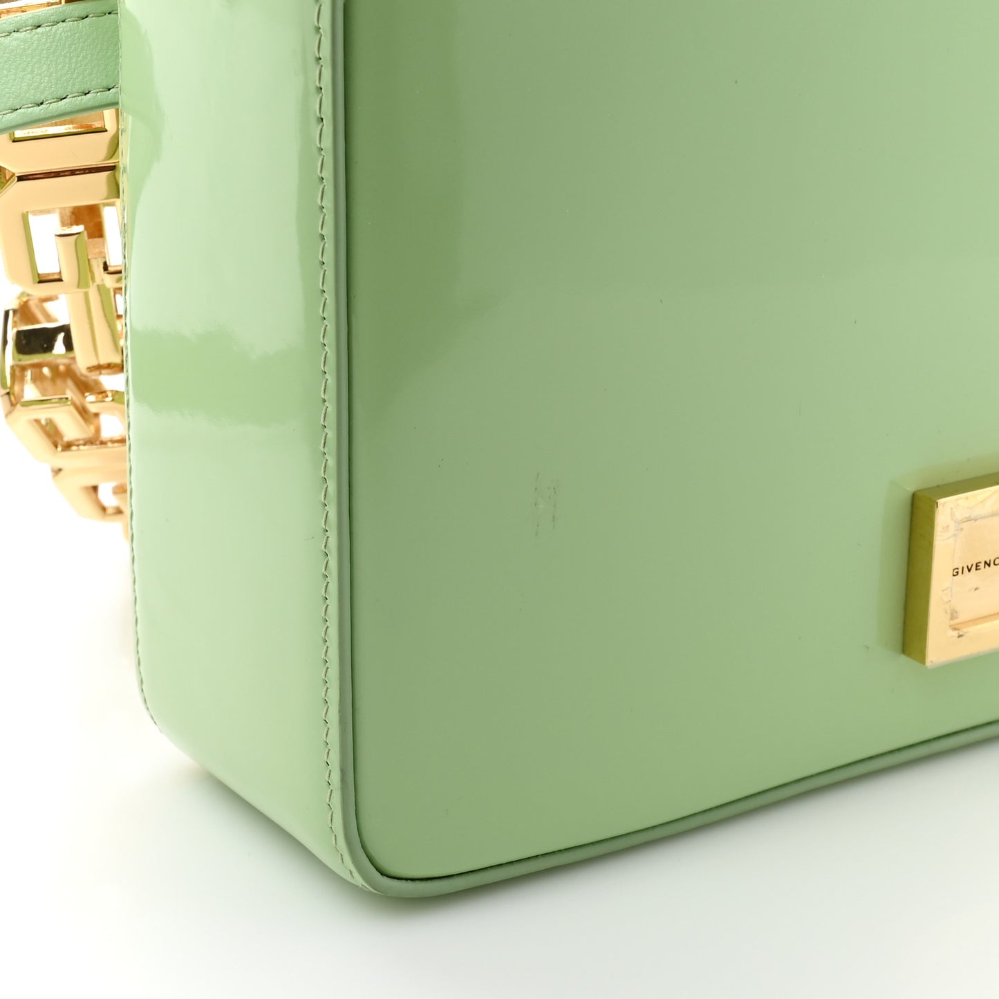 Box Calfskin Medium 4G Cube Chain Shoulder Bag Pistachio