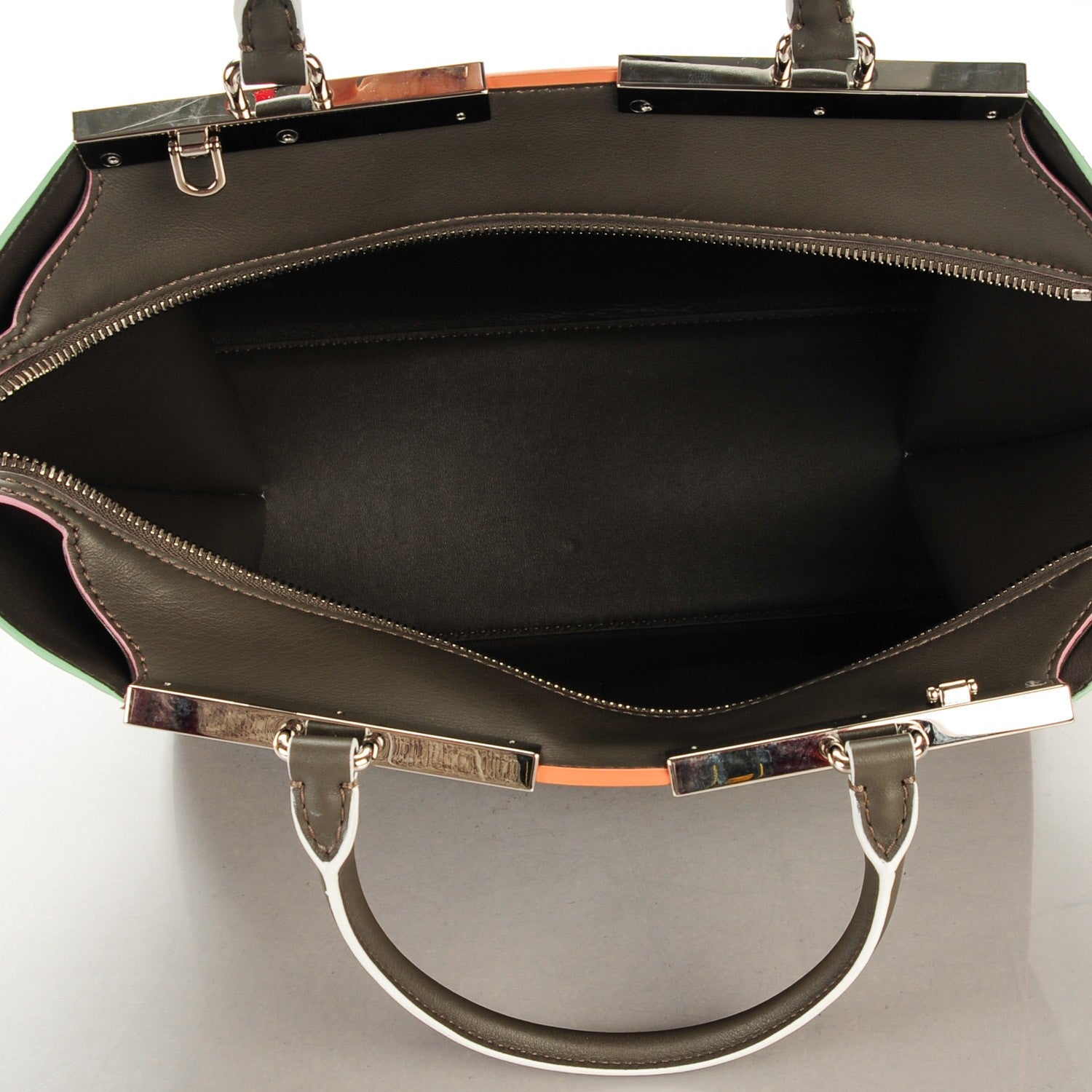 Fendi Vitello Dolce Century Petite 3Jours Tote Carbone 5 of 7