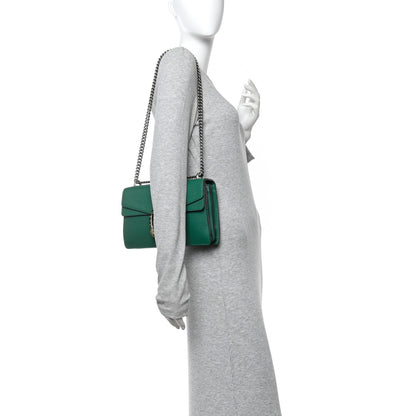 Gucci Pebbled Calfskin Small Dionysus Shoulder Bag Emerald 2 of 12