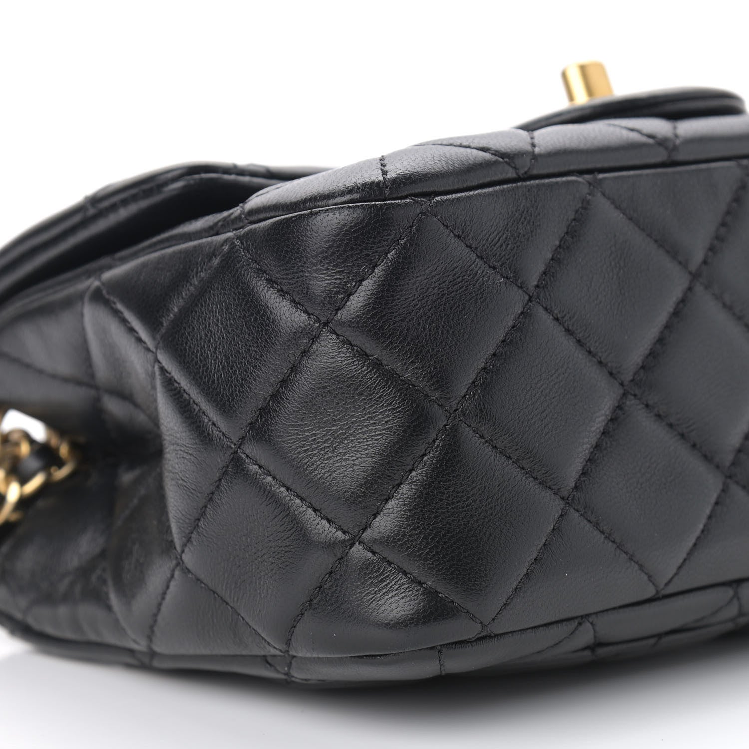 Chanel Lambskin Quilted Mini Pearl Crush Flap Black 9 of 10