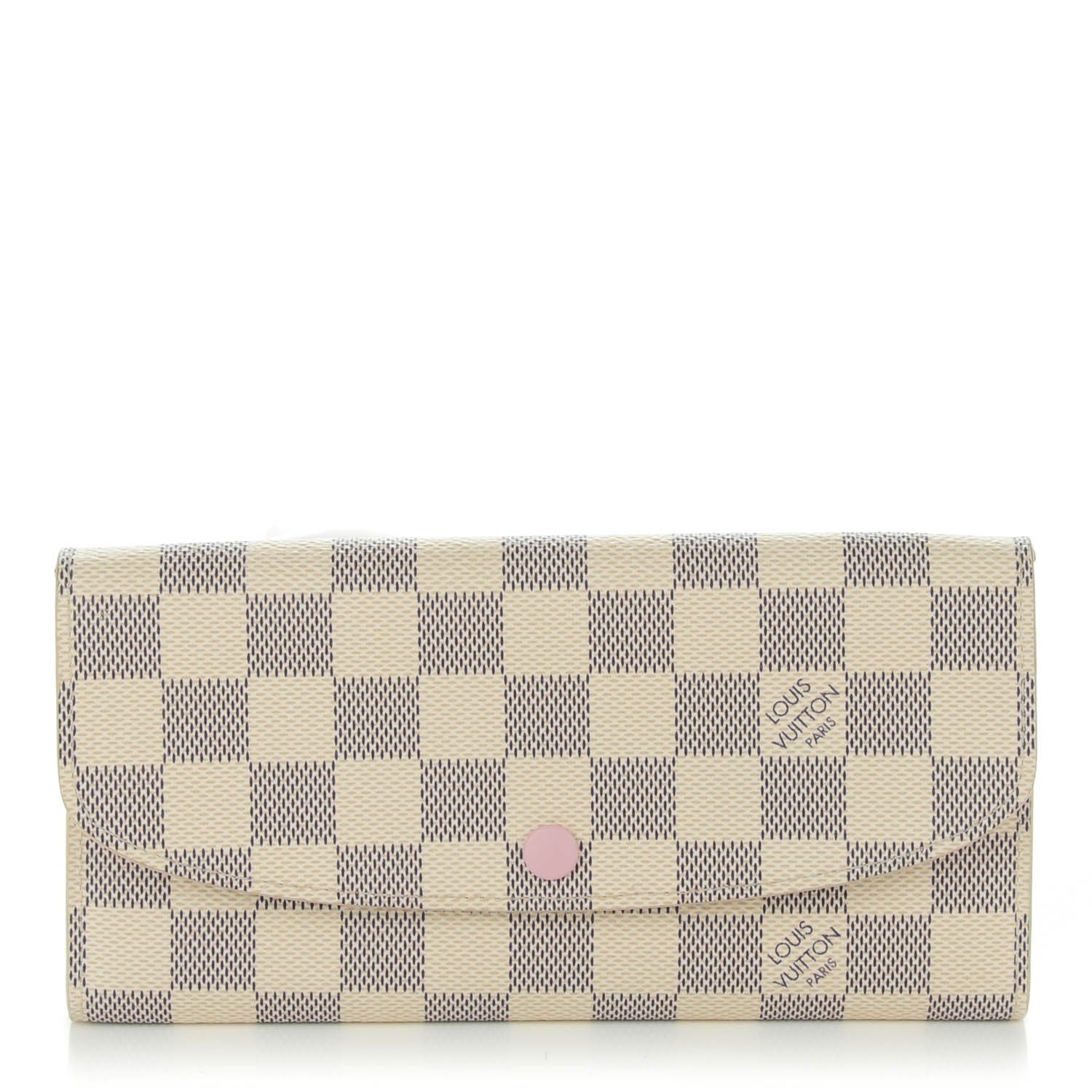 Louis Vuitton Damier Azur Emilie Wallet Rose Ballerine 1 of 8