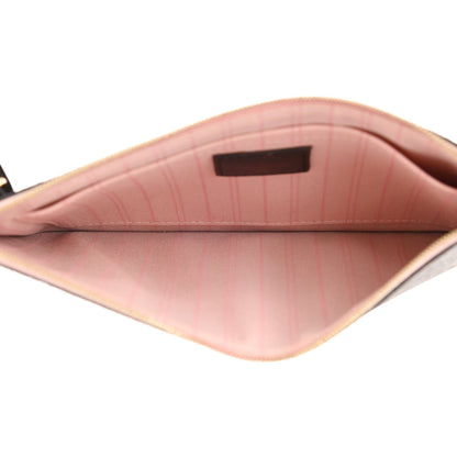 Louis Vuitton Damier Ebene Neo Neverfull MM Rose Ballerine 8 of 14