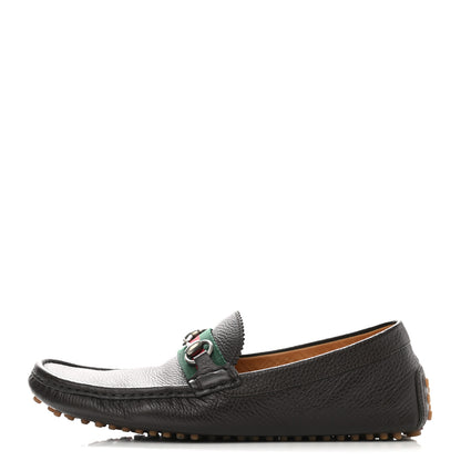 Gucci Calfskin Web Mens Horsebit Driver Loafers 8 Cocoa 1 of 9