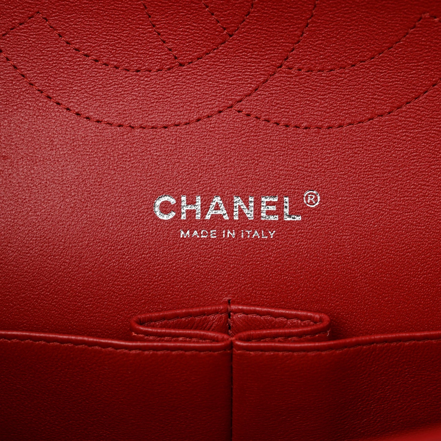 Lambskin Quilted Jumbo Double Flap Red