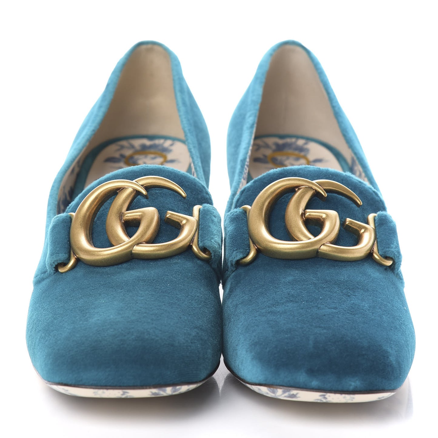 Softy Velvet GG Victoire 55mm Loafer Pumps 37 Pavone