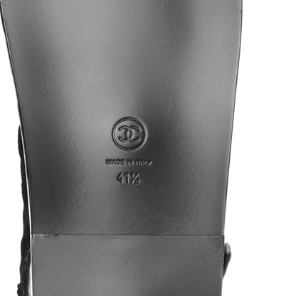 Chanel Fabric Velcro Dad Sandals 41.5 Black 7 of 8