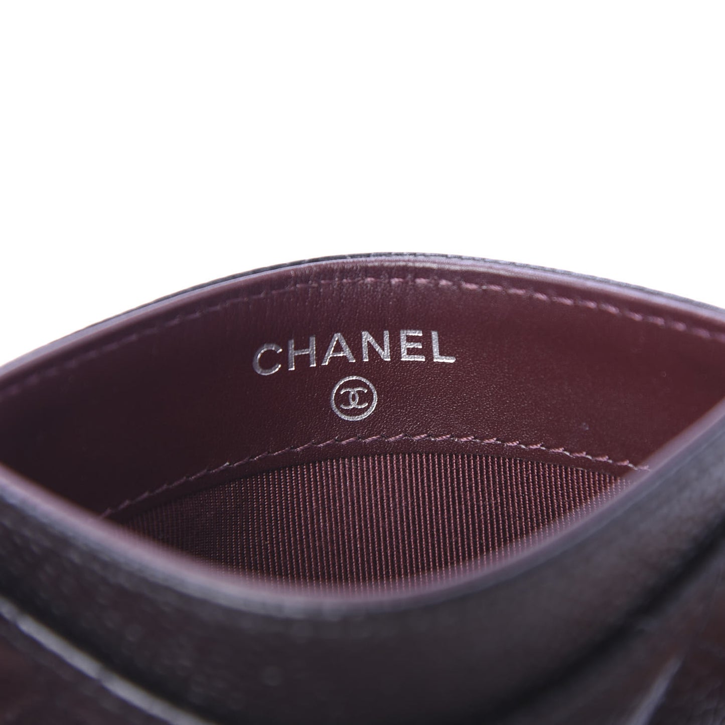 Caviar Quilted Card Holder Black