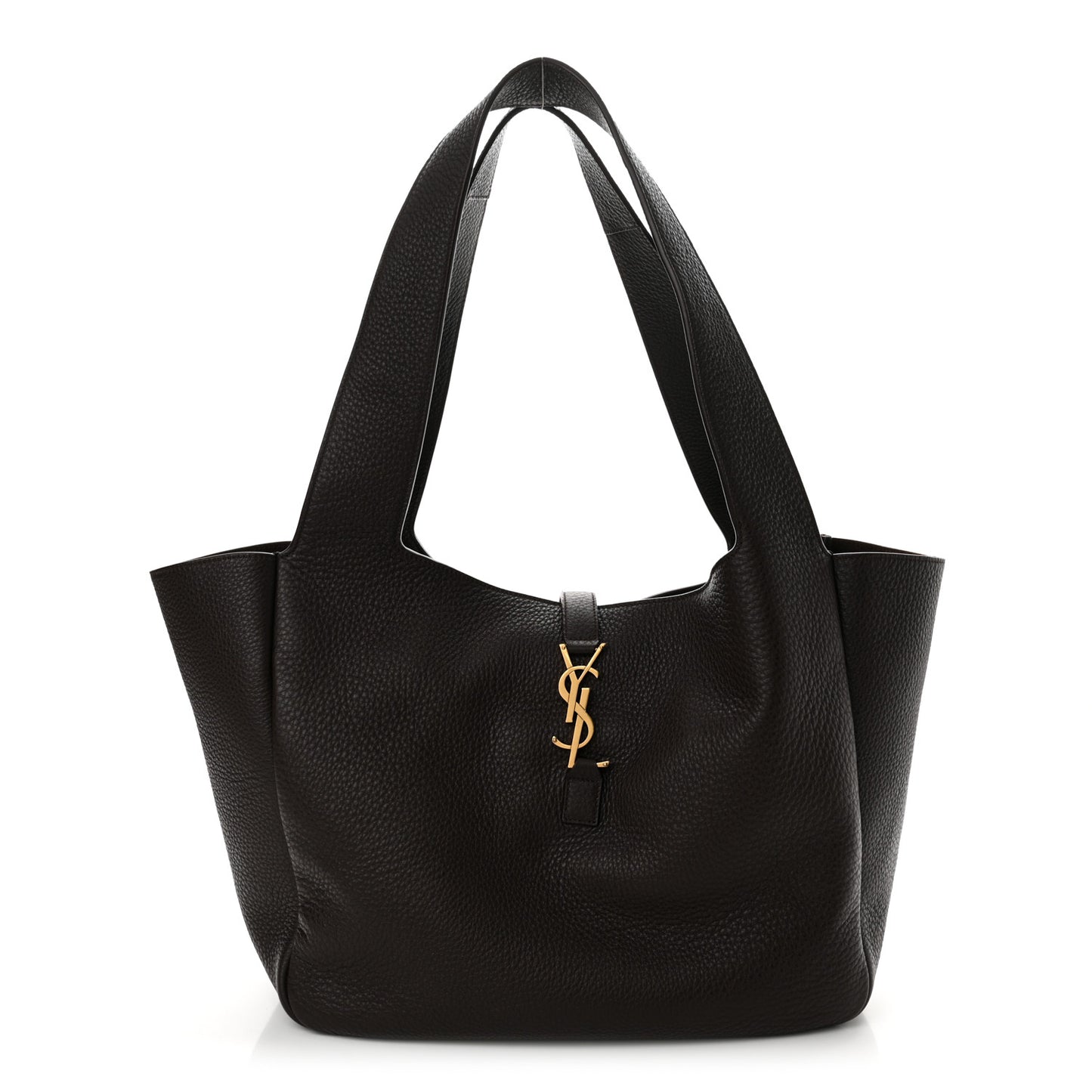 Grained Deerskin Bea Tote Marron Fonce